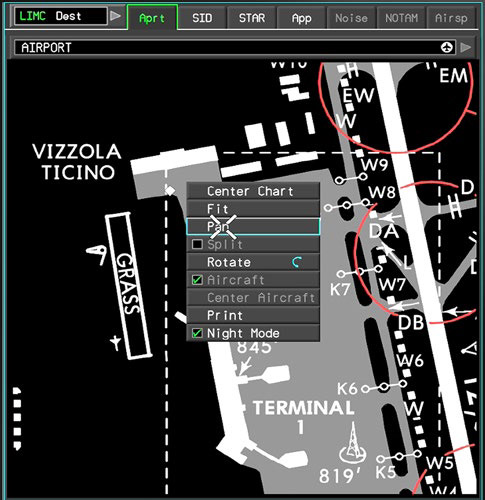 Image of an on-screen Jeppesen Chart.